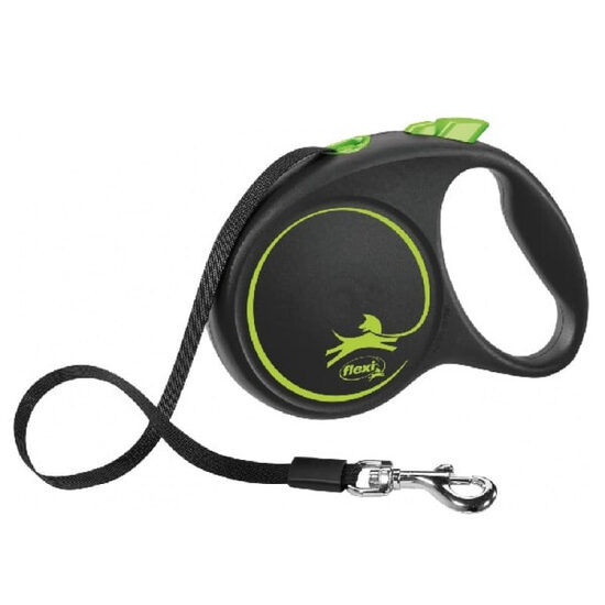 Trixie Flexi Black Design, Tape leash, L, 5m, (max 50kg)